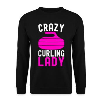 Curling Curling Players - Unisex Sweatshirt - black - Front - Alina (178cm) & Michal (187cm)