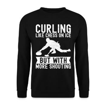 Curling Curling Players - Unisex Sweatshirt - black - Front - Alina (178cm) & Michal (187cm)