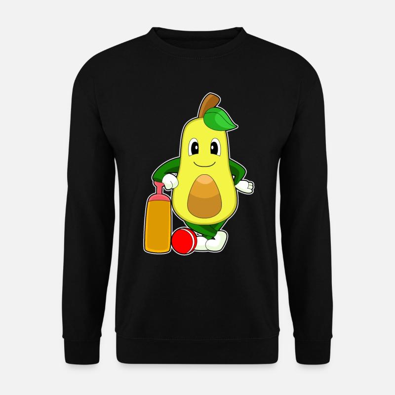 Avocado Cricket Cricket Bat - Unisex Sweatshirt - black