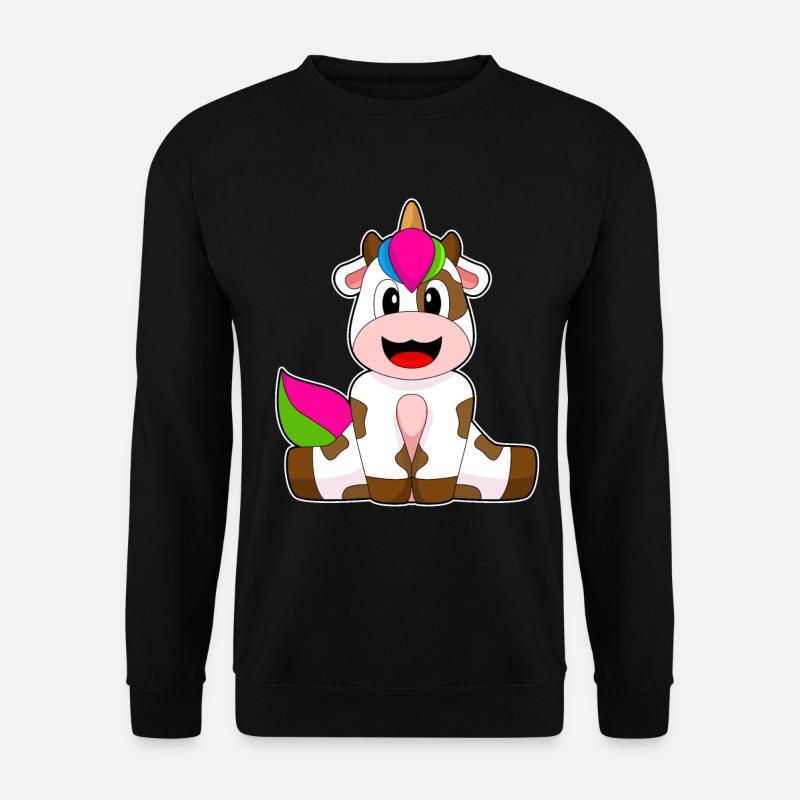 Kuh Einhorn - Unisex Pullover - Schwarz