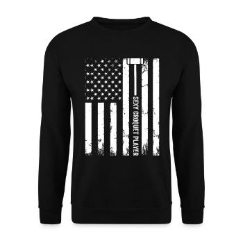 Croquet Player Croquet US Flag Sexy Croquet Player - Unisex Sweatshirt - black - Front - Alina (178cm) & Michal (187cm)