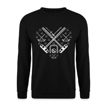 Croquet Heart Équipement de croquet Croquet Heart - Sweat-shirt Unisexe - noir - Devant - Alina (178cm) & Michal (187cm)