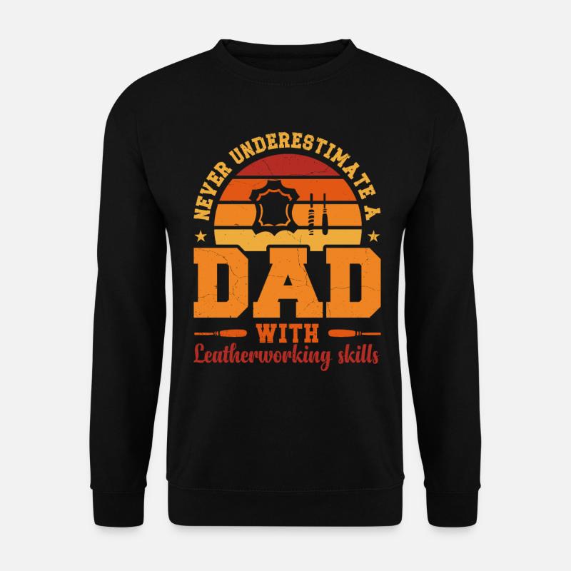 Mari Papa Héros Rétro Maroquinier - Sweat-shirt Unisexe - noir