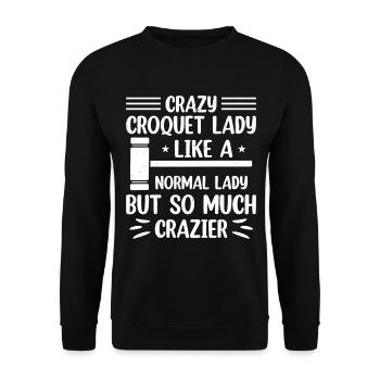 Croquet Girls Croquet Player Girls - Crazy Croquet - Unisex Sweatshirt - black - Front - Alina (178cm) & Michal (187cm)