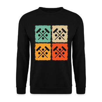 Croquet Mallet Croquet Ball Croquet Player - Unisex Sweatshirt - black - Front - Alina (178cm) & Michal (187cm)