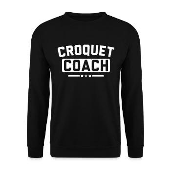 Croquet Coach Croquet Player Croquet Coach - Unisex Sweatshirt - black - Front - Alina (178cm) & Michal (187cm)