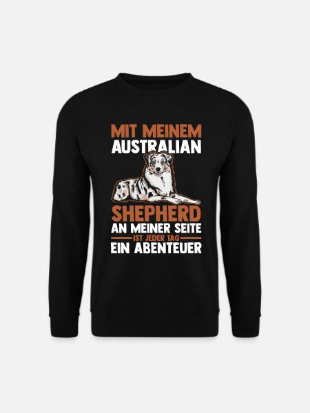 Australian Shepherd Hund Aussie - Unisex Pullover - Schwarz