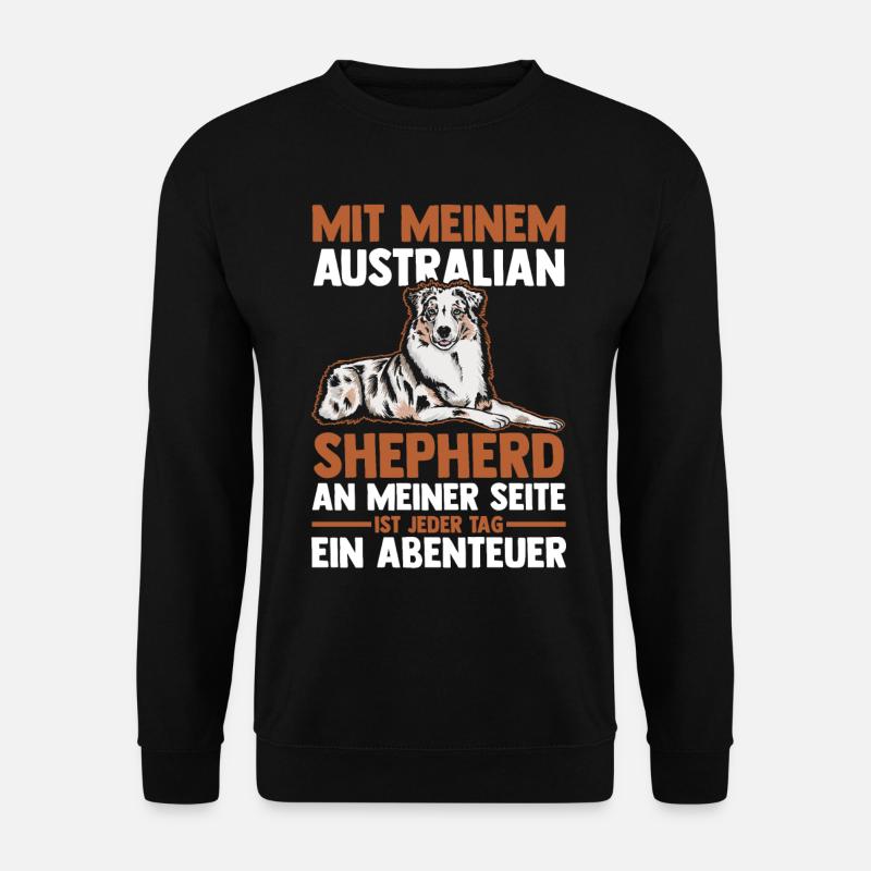 Australian Shepherd Hund Aussie - Unisex Pullover - Schwarz