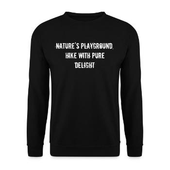 Randonnée - Terrain de jeu de la nature, randonnée avec pure - Sweat-shirt Unisexe - noir - Devant - Alina (178cm) & Michal (187cm)