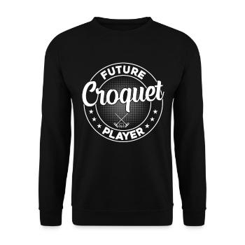 Baby Croquet Player - Future Croquet Player - Unisex Sweatshirt - black - Front - Alina (178cm) & Michal (187cm)