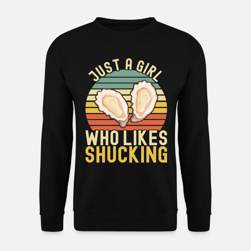 Austern Austernliebhaber - Unisex Pullover - Schwarz