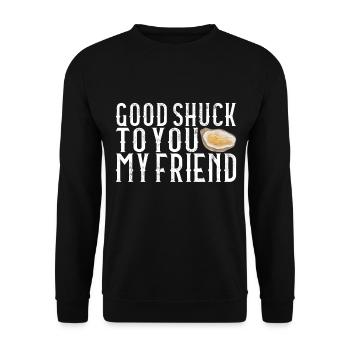 Oysters Oyster Lovers - Unisex Sweatshirt - black - Front - Alina (178cm) & Michal (187cm)
