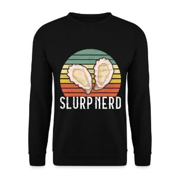 Oysters Oyster Lovers - Unisex Sweatshirt - black - Front - Alina (178cm) & Michal (187cm)