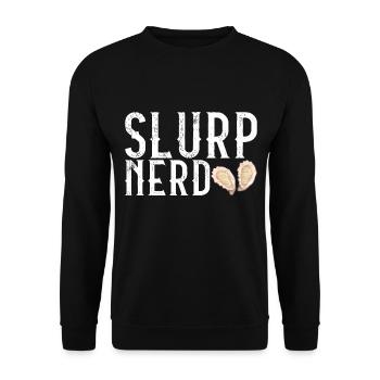 Oysters Oyster Lovers - Unisex Sweatshirt - black - Front - Alina (178cm) & Michal (187cm)