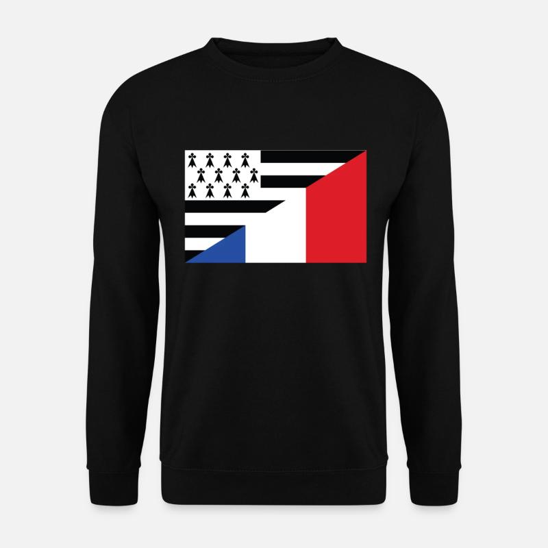 Bretagne Flagge Bretonisches Geschenk Frankreich - Unisex Pullover - Schwarz
