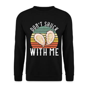 Oysters Oyster Lovers - Unisex Sweatshirt - black - Front - Alina (178cm) & Michal (187cm)