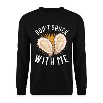 Oysters Oyster Lovers - Unisex Sweatshirt - black - Front - Alina (178cm) & Michal (187cm)