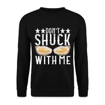 Oysters Oyster Lovers - Unisex Sweatshirt - black - Front - Alina (178cm) & Michal (187cm)