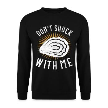 Oysters Oyster Lovers - Unisex Sweatshirt - black - Front - Alina (178cm) & Michal (187cm)