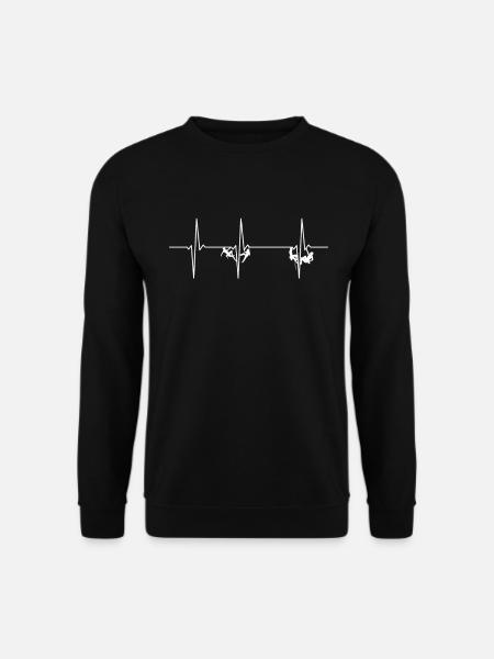 Escalade ECG Heartbeat Climber - Sweat-shirt Unisexe - noir