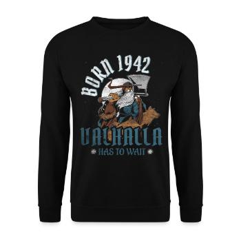 Les fils d’Odin sont nés en 1942 Viking 82e anniversaire - Sweat-shirt Unisexe - noir - Devant - Alina (178cm) & Michal (187cm)