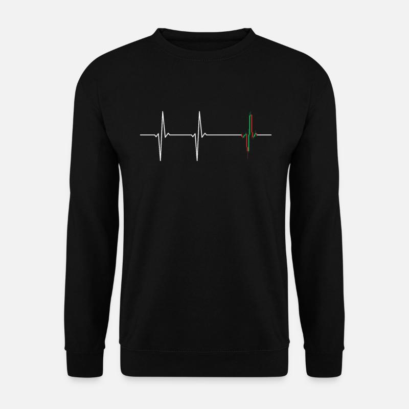 Trading EKG Trader Charttechnik Candlesticks - Unisex Pullover - Schwarz