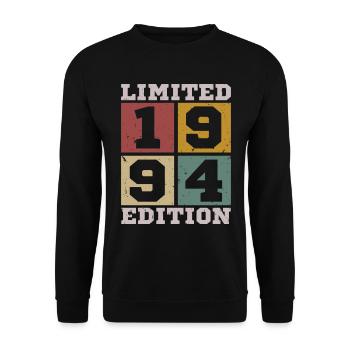 1994 Vintage Born In 1994 Birthday Gift - Unisex Sweatshirt - black - Front - Alina (178cm) & Michal (187cm)