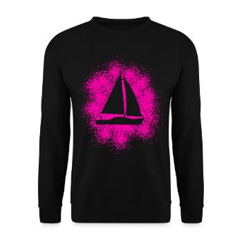 Sailing Yacht Sailboat Sailing Ship - Unisex Sweatshirt - black - Front - Alina (178cm) & Michal (187cm)
