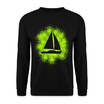 Sailing Yacht Sailboat Sailing Ship - Unisex Sweatshirt - black - Front - Alina (178cm) & Michal (187cm)