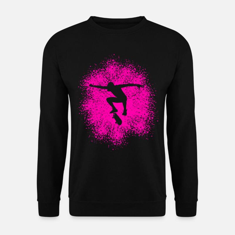 Skater Flip Trick Skateboard - Unisex Sweatshirt - black