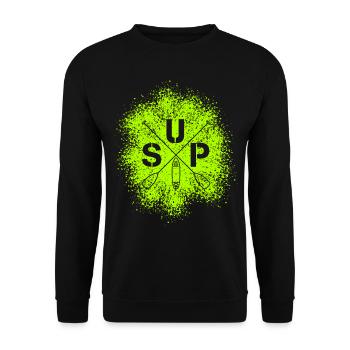 Stand Up Paddle SUP Board Standup Paddling - Sweat-shirt Unisexe - noir - Devant - Alina (178cm) & Michal (187cm)