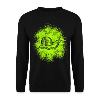Süße Schnecke mit Schneckenhaus - Unisex Pullover - Schwarz - Vorne - Alina (178cm) & Michal (187cm)