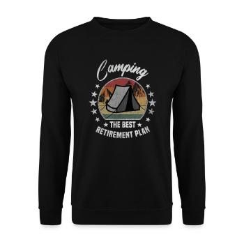 Best Retirement Plan Camping Rente - Unisex Pullover - Schwarz - Vorne - Alina (178cm) & Michal (187cm)