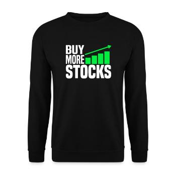 Buy more shares - Unisex Sweatshirt - black - Front - Alina (178cm) & Michal (187cm)