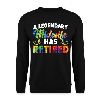 Nurse Midwife Birth Worker A - Unisex Sweatshirt - black - Front - Alina (178cm) & Michal (187cm)