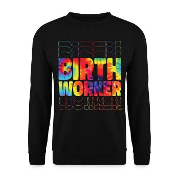 LD Labour And Delivery Nurse - Unisex Sweatshirt - black - Front - Alina (178cm) & Michal (187cm)