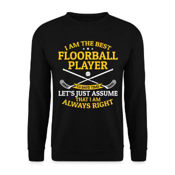 Jeu de floorball - Je suis le meilleur joueur de floorball - Sweat-shirt Unisexe - noir - Devant - Alina (178cm) & Michal (187cm)