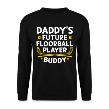 Daddy’s Future Floorball Player Buddy - Enfant en bas âge - Sweat-shirt Unisexe - noir - Devant - Alina (178cm) & Michal (187cm)