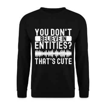 Paranormaler Ermittler Geister Jagen - Unisex Pullover - Schwarz - Vorne - Alina (178cm) & Michal (187cm)
