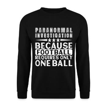 Paranormaler Ermittler Geister Jagen - Unisex Pullover - Schwarz - Vorne - Alina (178cm) & Michal (187cm)