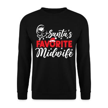 Nurse Midwife Birth Worker - Unisex Sweatshirt - black - Front - Alina (178cm) & Michal (187cm)