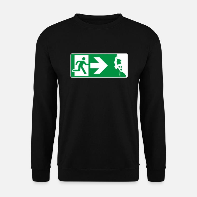 Notausgang Klettern Kletterer - Unisex Pullover - Schwarz
