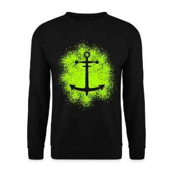 Anchor – symbol of freedom and the sea - Unisex Sweatshirt - black - Front - Alina (178cm) & Michal (187cm)