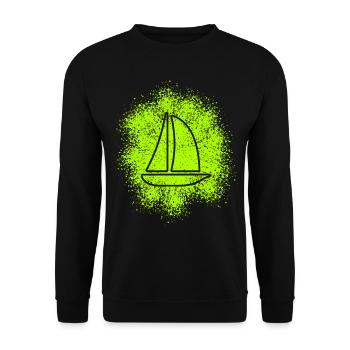 Sailing Yacht Sailboat Sailing Ship Sailing Crew Captain - Unisex Sweatshirt - black - Front - Alina (178cm) & Michal (187cm)