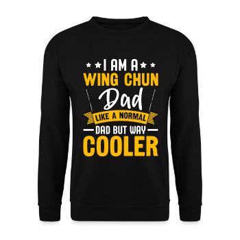 I am a Wing Chun Dad like a normal Dad but cooler - Unisex Sweatshirt - black - Front - Alina (178cm) & Michal (187cm)