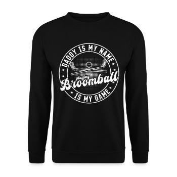 Floorball Daddy est mon nom Jouer au floorball est mon - Sweat-shirt Unisexe - noir - Devant - Alina (178cm) & Michal (187cm)