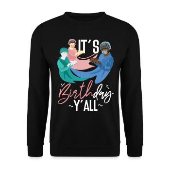 LD Labour And Delivery Nurse - Unisex Sweatshirt - black - Front - Alina (178cm) & Michal (187cm)
