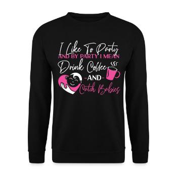 LD Labour And Delivery Nurse - Unisex Sweatshirt - black - Front - Alina (178cm) & Michal (187cm)