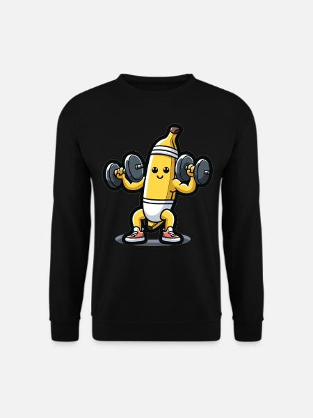 Workout Banana : Fitness Fun - Sweat-shirt Unisexe - noir