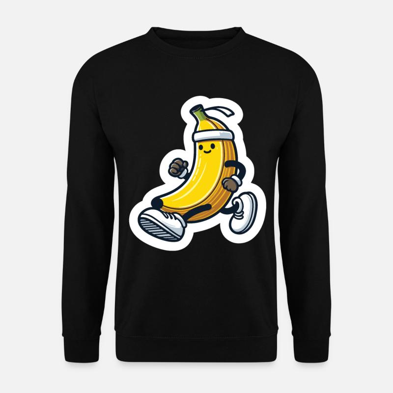 Sporty banana - Unisex Sweatshirt - black